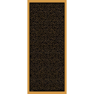 Pamuk İpek Şal - Geometrik Desen - Siyah Gold