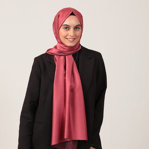 %100 İpek Şal - Gül Kurusu