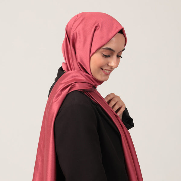 %100 İpek Şal - Gül Kurusu