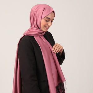 %100 İpek Şal - Pembe