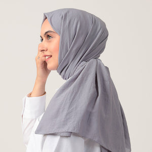 Bambu Pamuk Şal - Antrasit Mavi