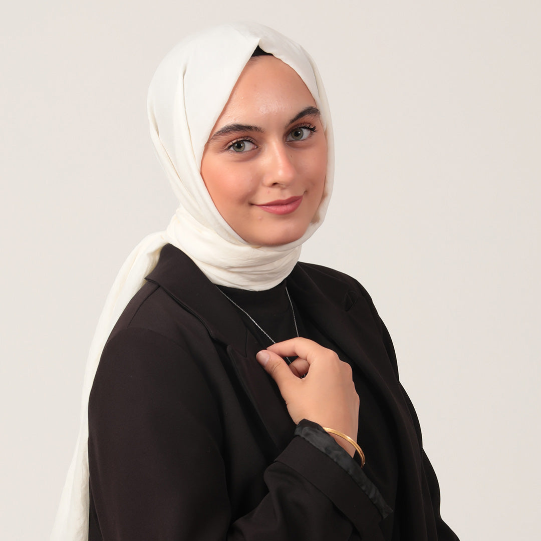 Bambu Pamuk Şal - Ekru