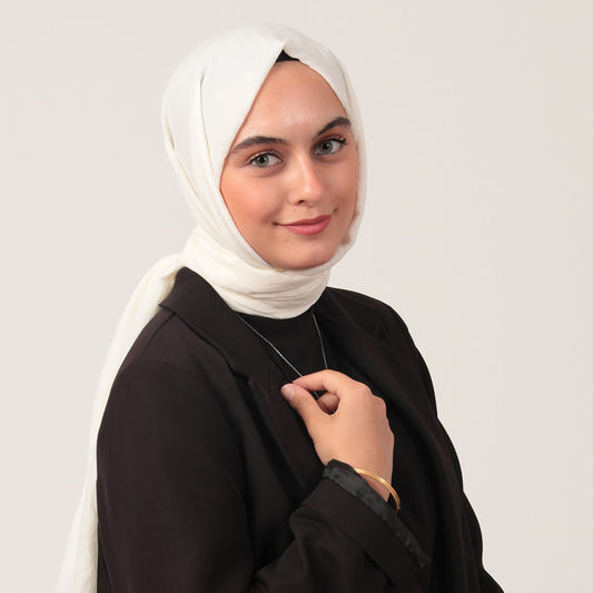 Bambu Pamuk Şal - Ekru