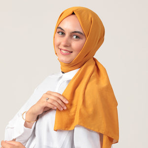 Bambu Pamuk Şal - Hardal
