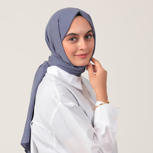 Bambu Pamuk Şal - İndigo