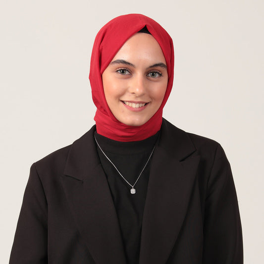 Bambu Pamuk Şal - Kırmızı