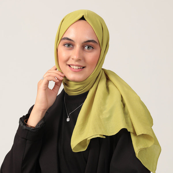 Bambu Pamuk Şal - Lime