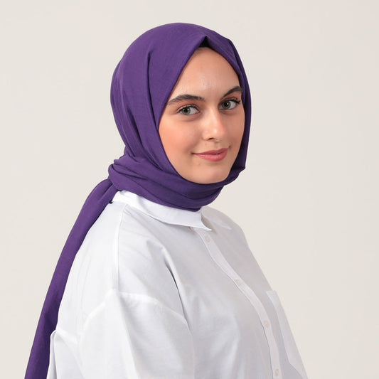 Bambu Pamuk Şal - Mor