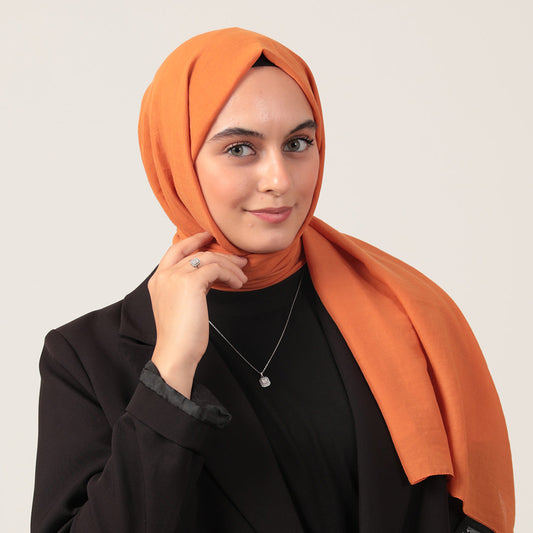 Bambu Pamuk Şal - Turuncu