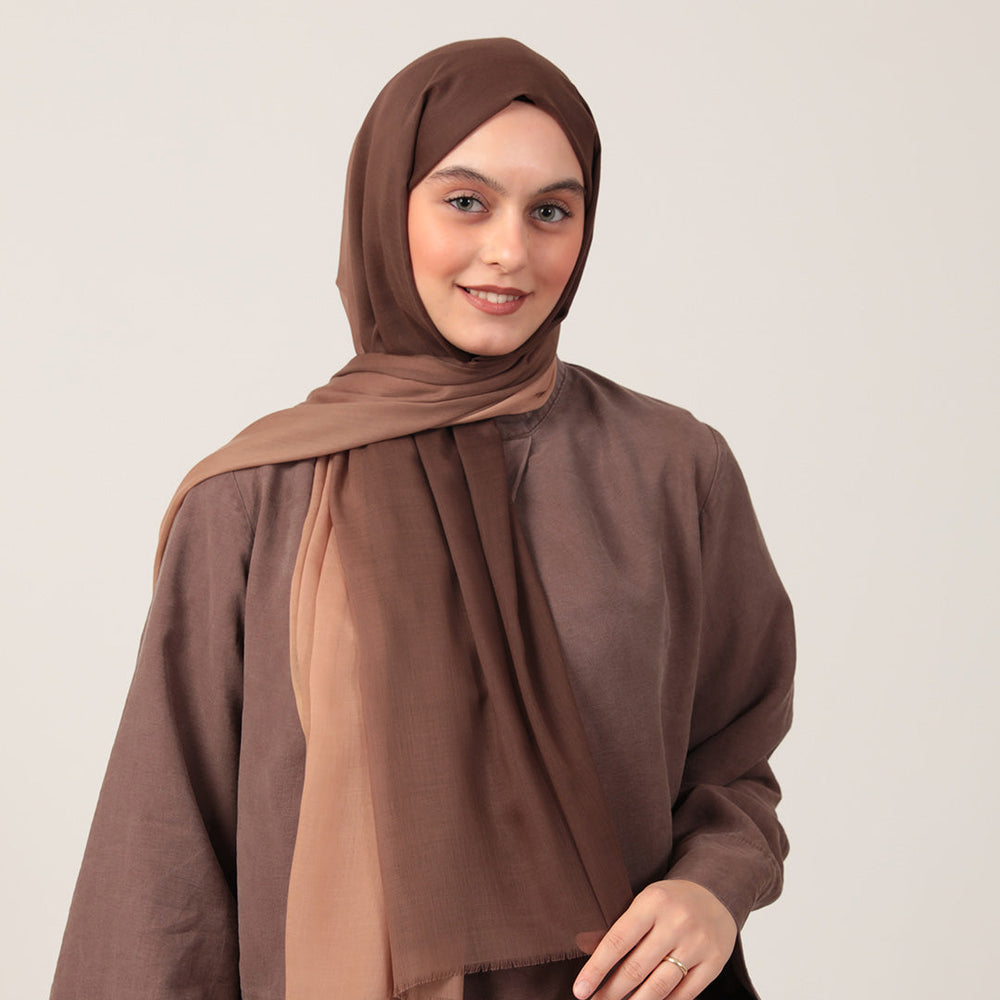 Degrade Şal - Kahve Camel