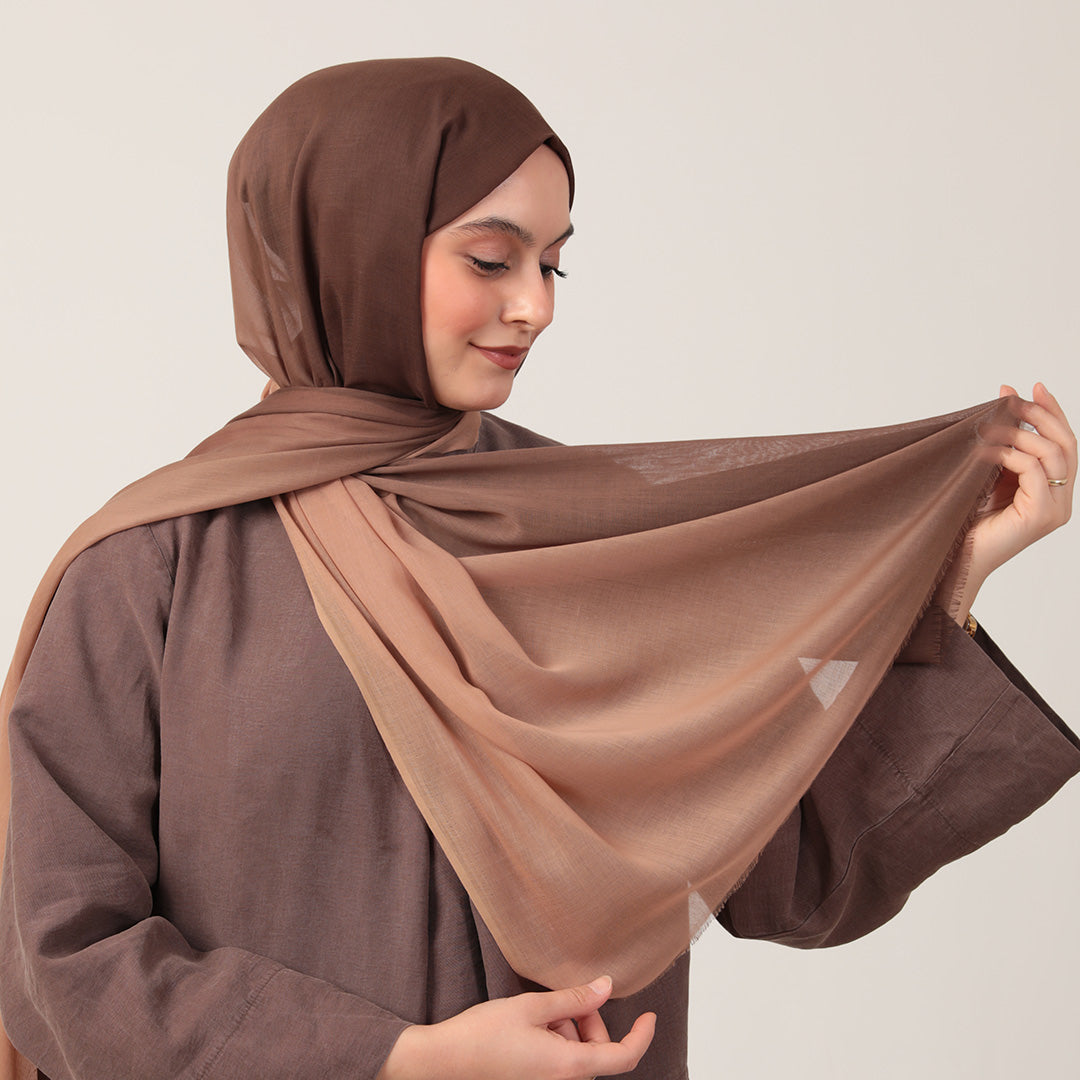 Degrade Şal - Kahve Camel