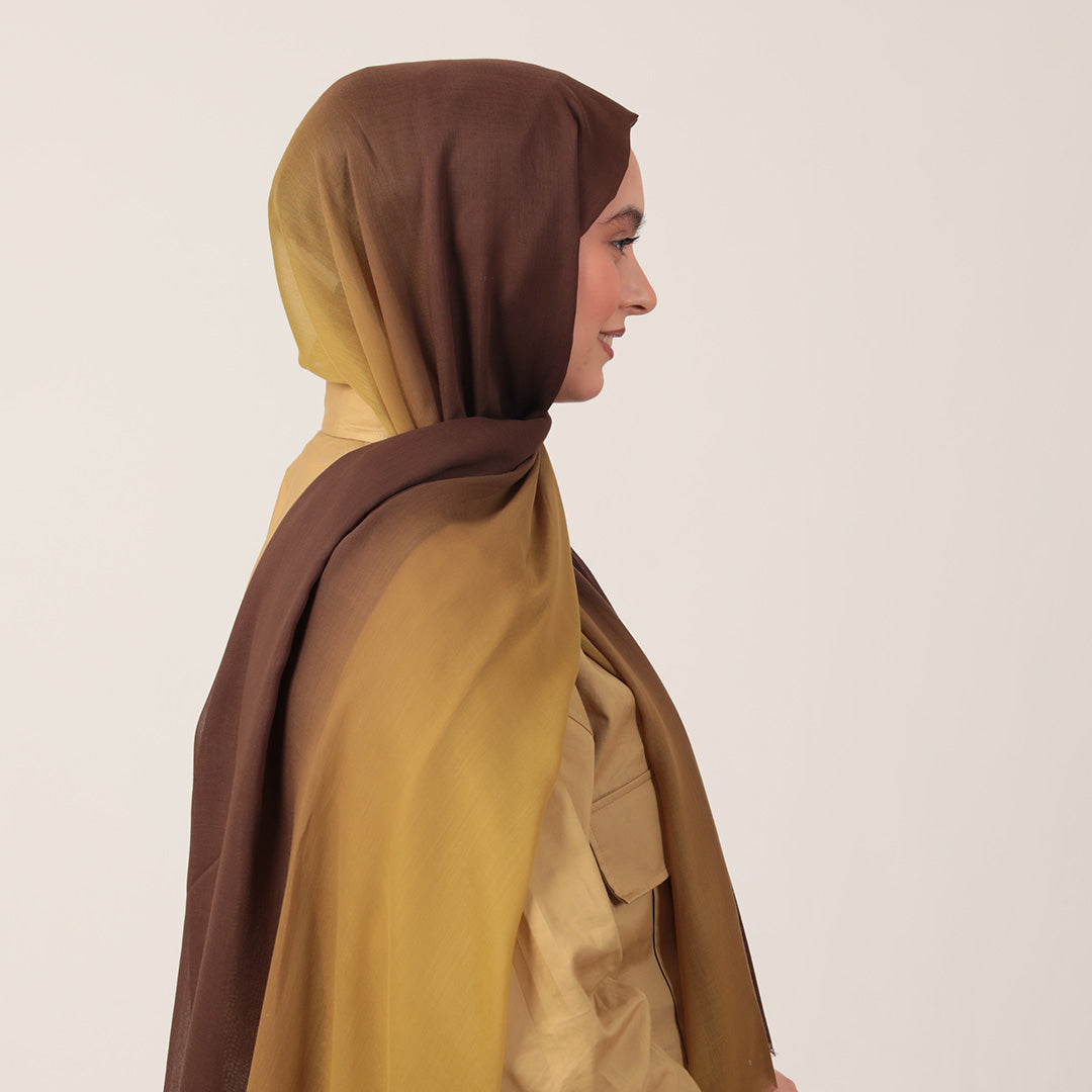 Degrade Şal - Olive Kahve