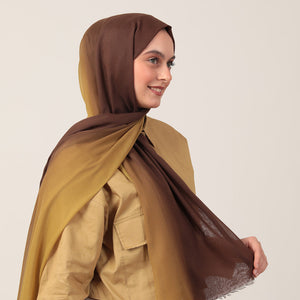 Degrade Şal - Olive Kahve