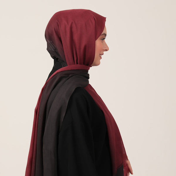 Degrade Şal - Siyah Bordo