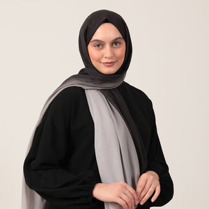 Degrade Şal - Siyah Gri
