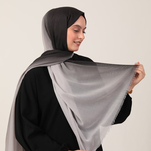 Degrade Şal - Siyah Gri
