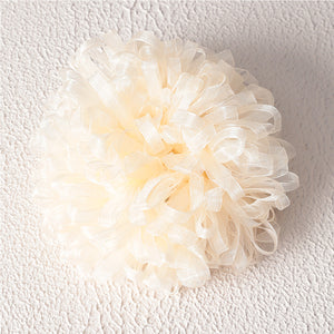 Hacimli Kurdele Topuz Tokası - Özel Üretim - Ekru