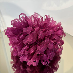 Hacimli Kurdele Topuz Tokası - Özel Üretim - Mürdüm