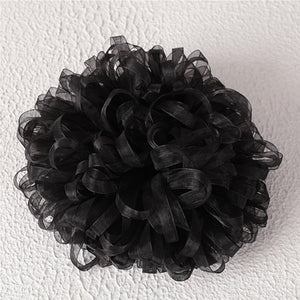 Hacimli Kurdele Topuz Tokası - Özel Üretim - Siyah