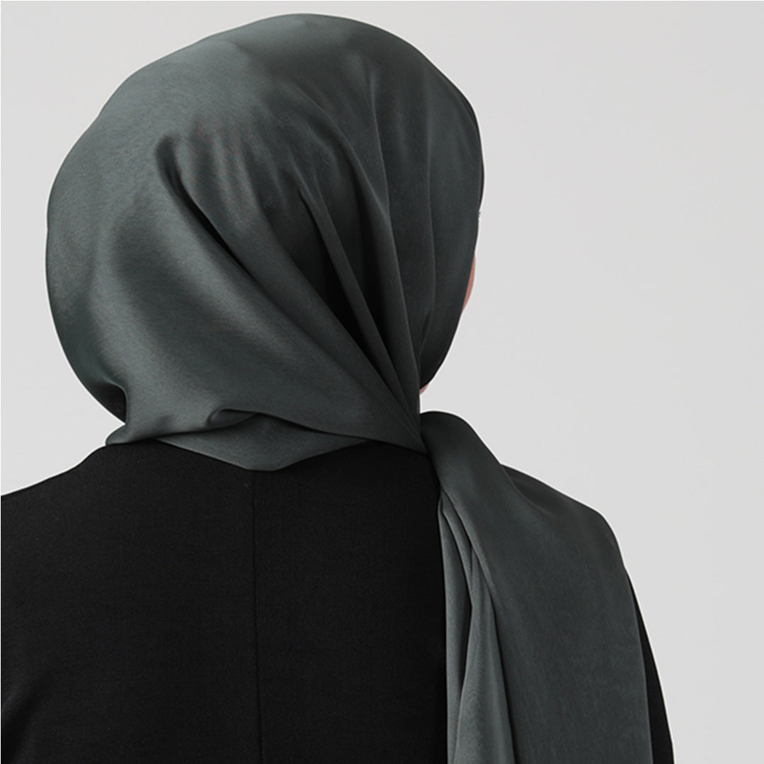 Janjanlı Şifon Şal - Koyu Haki