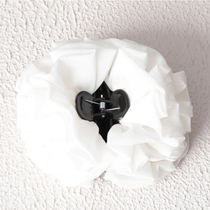 Kıskaçlı Topuz Tokası - Beyaz