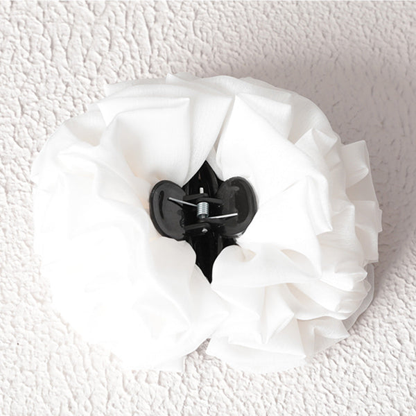 Kıskaçlı Topuz Tokası - Beyaz