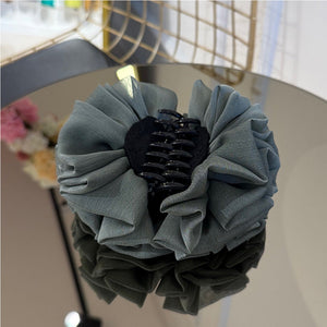 Kıskaçlı Topuz Tokası - Haki Yeşili