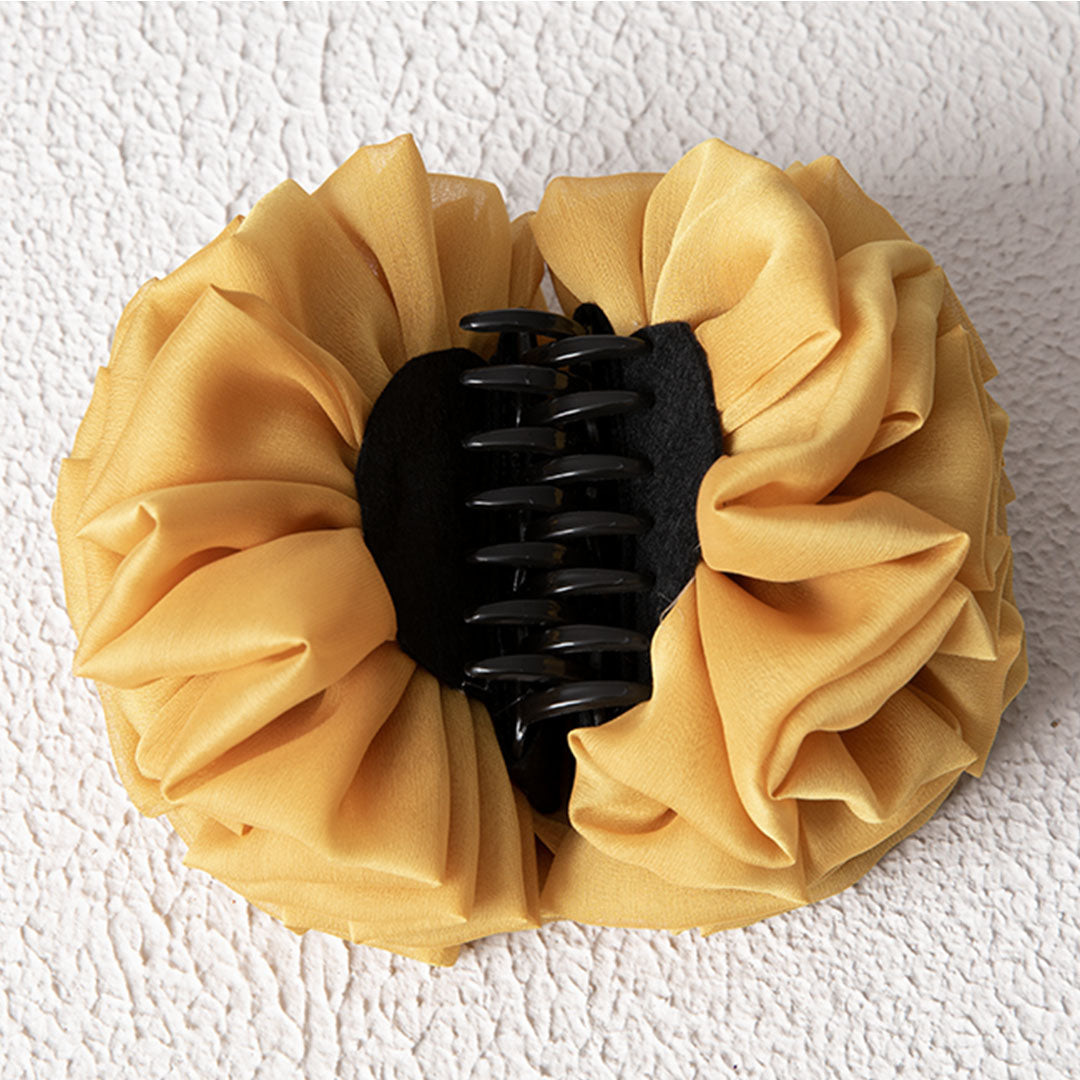 Kıskaçlı Topuz Tokası - Hardal