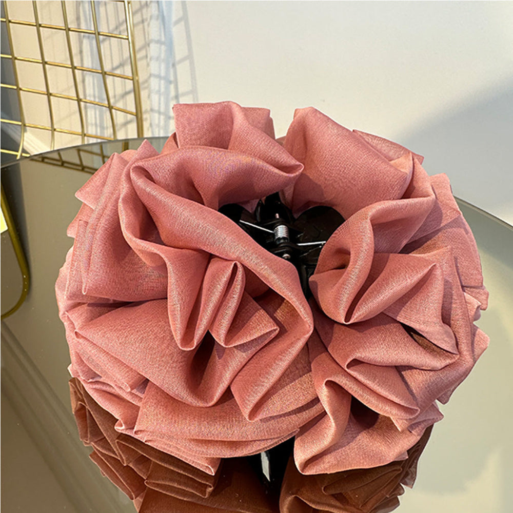 Kıskaçlı Topuz Tokası - Koyu Pembe