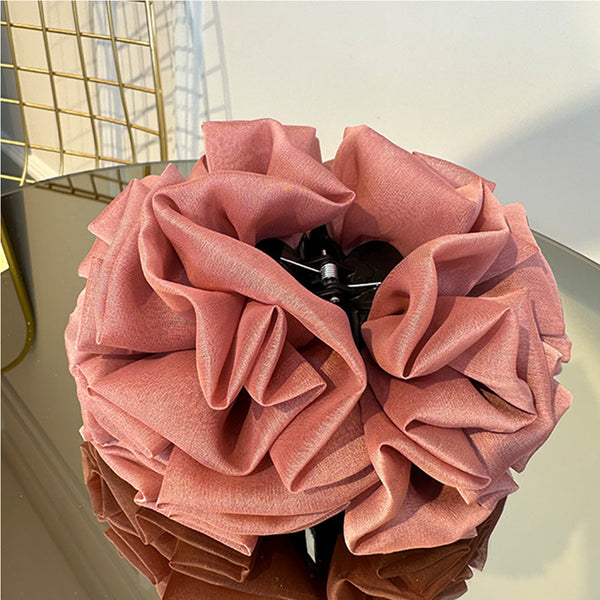 Kıskaçlı Topuz Tokası - Koyu Pembe