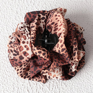 Kıskaçlı Topuz Tokası - Leopar