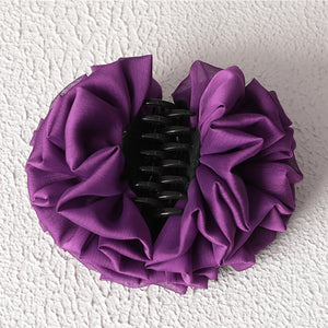 Kıskaçlı Topuz Tokası - Patlıcan Moru