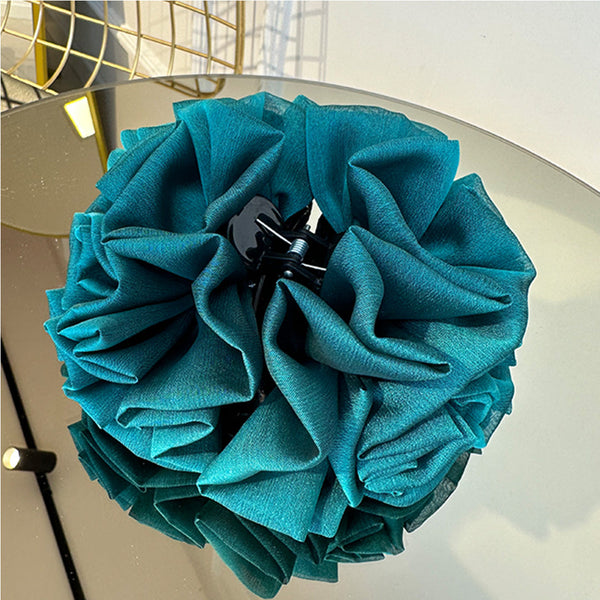 Kıskaçlı Topuz Tokası - Petrol Yeşili