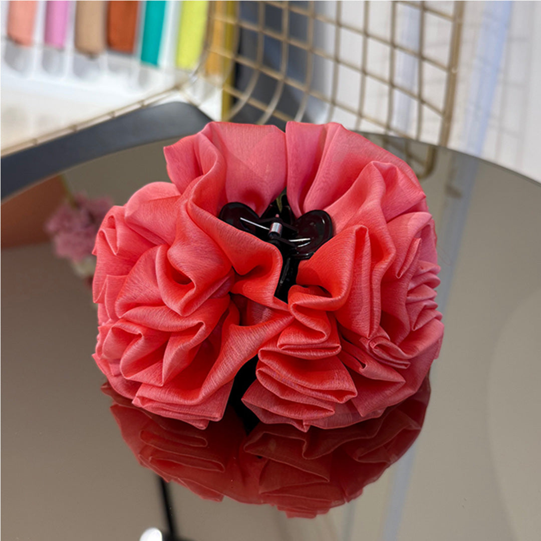 Kıskaçlı Topuz Tokası - Şeker Pembe