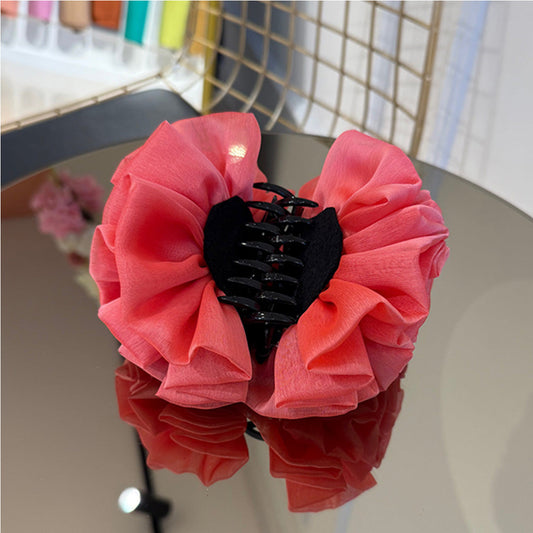 Kıskaçlı Topuz Tokası - Şeker Pembe