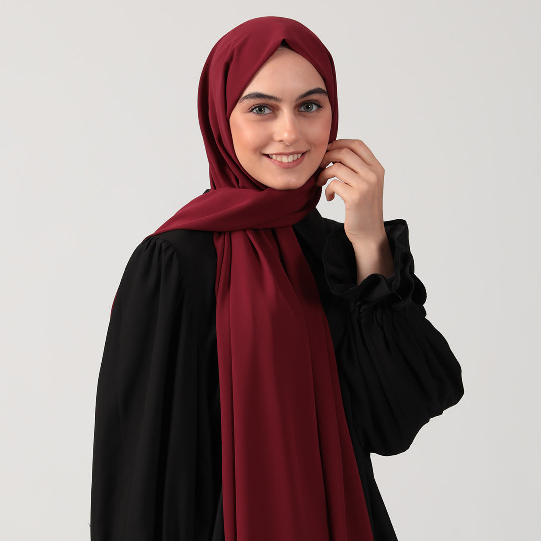 Medine İpeği Şal - Bordo