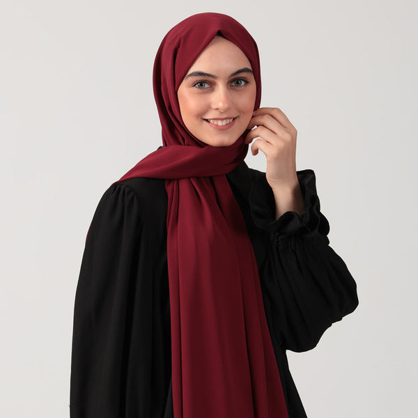 Medine İpeği Şal - Bordo