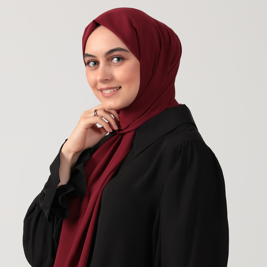 Medine İpeği Şal - Bordo