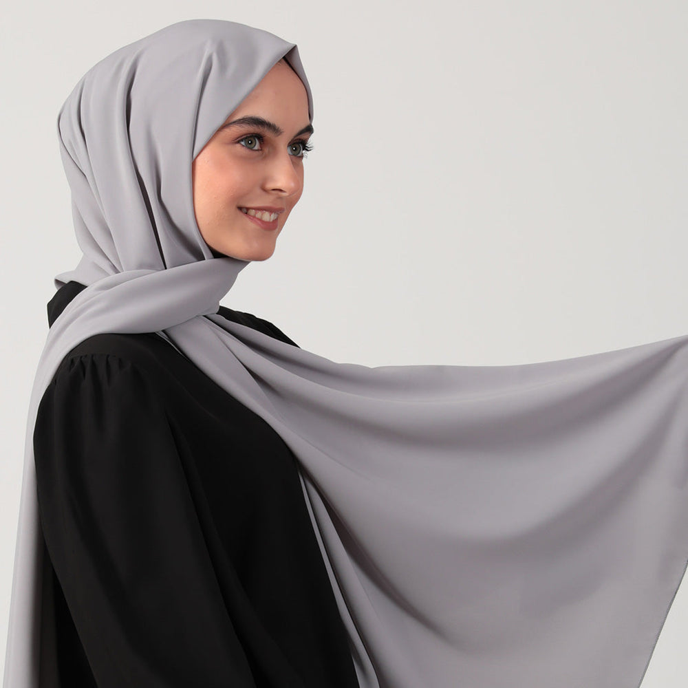 Medine İpeği Şal - Gri
