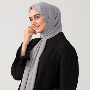 Medine İpeği Şal - Gri