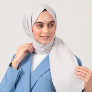 Organik Pamuk Şal - Buz Beyazı