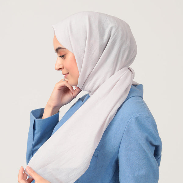 Organik Pamuk Şal - Buz Beyazı