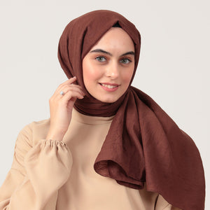 Organik Pamuk Şal - Çikolata Kahve