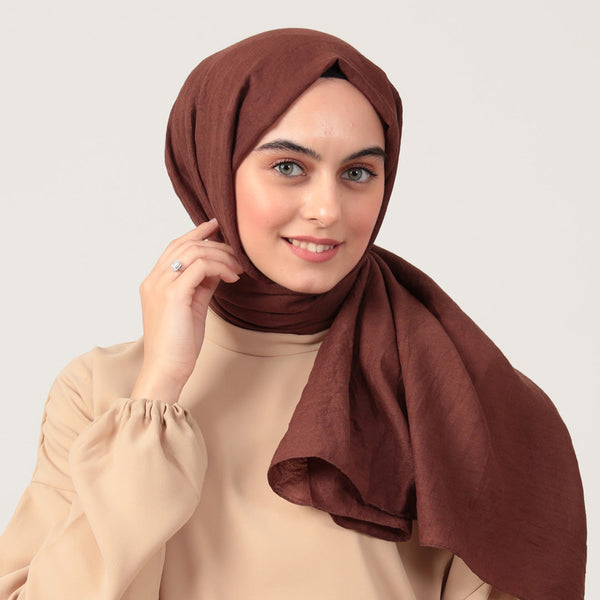 Organik Pamuk Şal - Çikolata Kahve