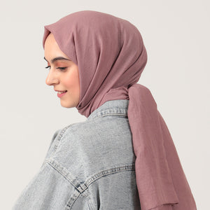 Organik Pamuk Şal - Gül Kurusu