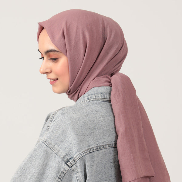 Organik Pamuk Şal - Gül Kurusu