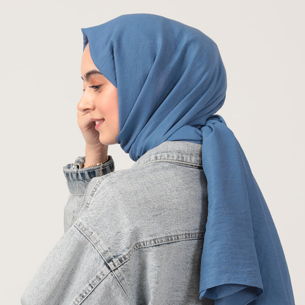 Organik Pamuk Şal - İndigo