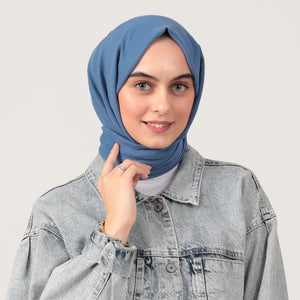 Organik Pamuk Şal - İndigo