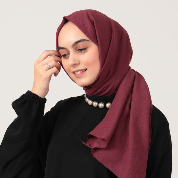 Organik Pamuk Şal - Mürdüm