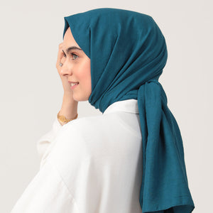 Organik Pamuk Şal - Petrol Mavisi